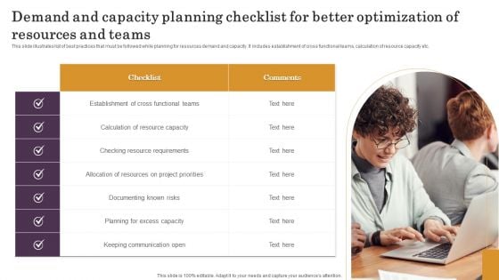 Demand And Capacity Planning Checklist For Better Optimization Of Resources And Teams Graphics PDF