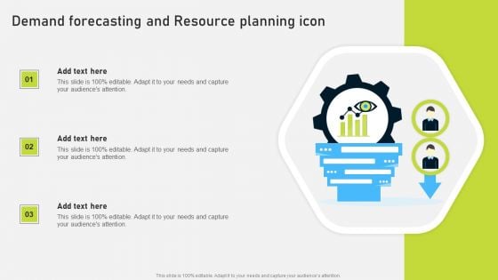 Demand Forecasting And Resource Planning Icon Ppt PowerPoint Presentation File Graphic Tips PDF