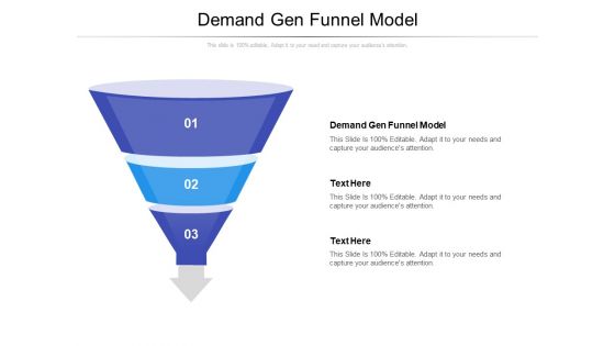 Demand Gen Funnel Model Ppt PowerPoint Presentation Summary Influencers Cpb Pdf