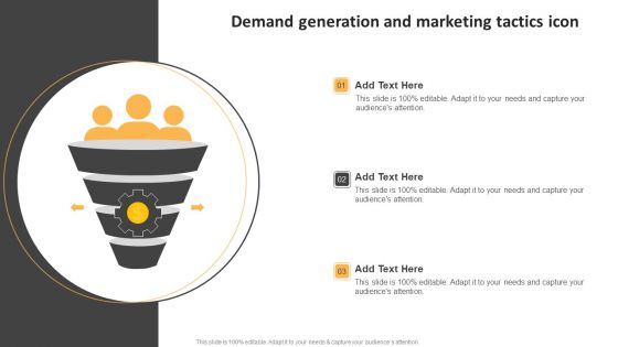 Demand Generation And Marketing Tactics Icon Ppt Infographic Template Graphic Images PDF