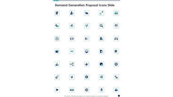 Demand Generation Proposal Icons Slide One Pager Sample Example Document Demand Generation Proposal Icons Slide One Pager Sample Example Document
