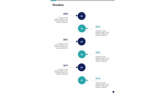 Demand Generation Proposal Timeline One Pager Sample Example Document