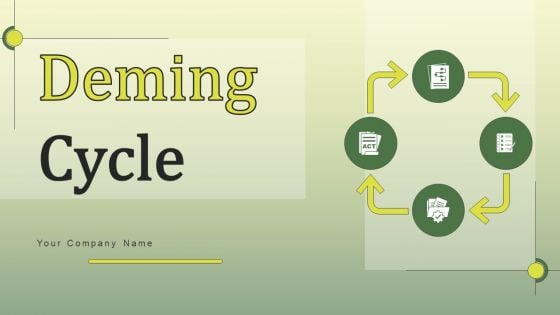 Deming Cycle Ppt PowerPoint Presentation Complete Deck With Slides