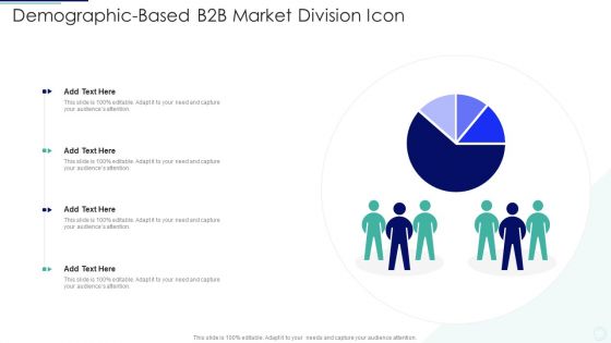 Demographic Based B2B Market Division Icon Portrait PDF