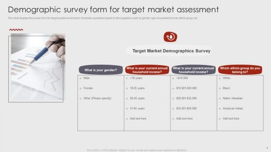 Demographic Survey Form For Target Market Assessment Sample PDF