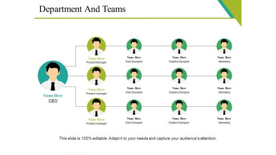 Department And Teams Ppt PowerPoint Presentation Gallery Clipart