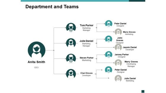 Department And Teams Ppt Powerpoint Presentation Infographic Template Aids