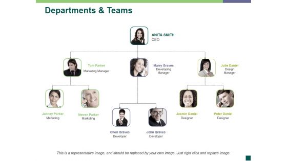 Departments And Teams Ppt PowerPoint Presentation Infographic Template Show