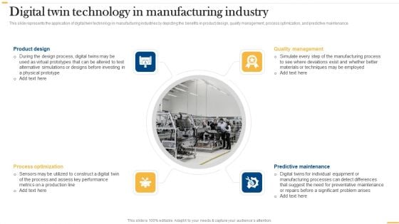 Deploying AI To Enhance Digital Twin Technology In Manufacturing Industry Demonstration PDF