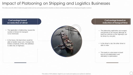 Deploying Automation In Logistics And Supply Chain Impact Of Platooning On Shipping Information PDF