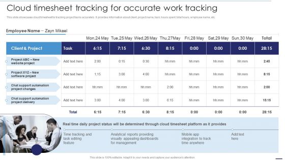 Deploying Cloud Technology Cloud Timesheet Tracking For Accurate Work Tracking Ppt Summary Vector PDF Deploying Cloud Technology Cloud Timesheet Tracking For Accurate Work Tracking Ppt Summary Vector PDF