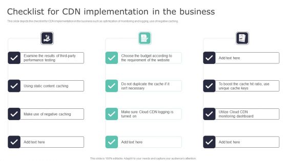 Deploying Content Distribution Network System Checklist For CDN Implementation Demonstration PDF Deploying Content Distribution Network System Checklist For CDN Implementation Demonstration PDF