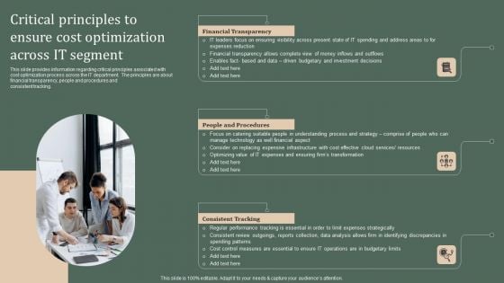 Deploying Corporate Aligned IT Strategy Critical Principles To Ensure Cost Optimization Across IT Segment Information PDF