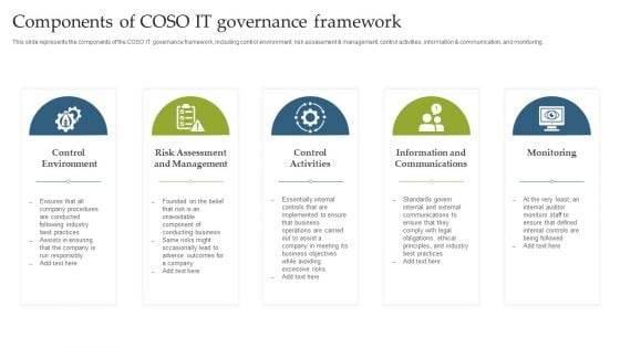 Deploying EGIT To Ensure Optimum Risk Management Components Of COSO IT Governance Framework Inspiration PDF Deploying EGIT To Ensure Optimum Risk Management Components Of COSO IT Governance Framework Inspiration PDF