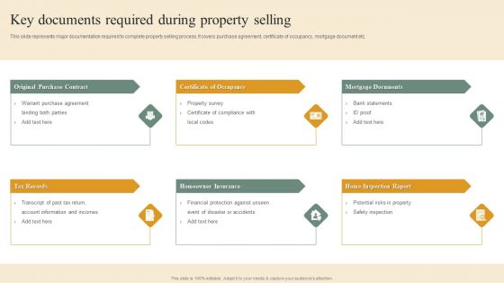 Deploying House Flipping Business Plan Key Documents Required During Property Selling Diagrams PDF