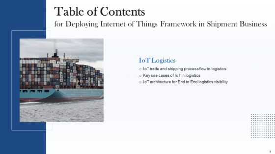 Deploying Internet Of Things Framework In Shipment Business Ppt PowerPoint Presentation Complete With Slides