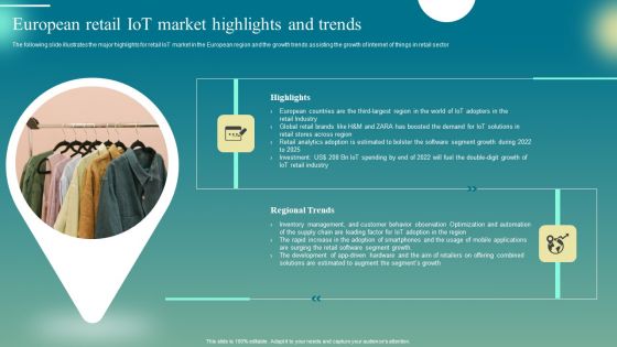 Deploying Iot Solutions In The Retail Market European Retail Iot Market Highlights And Trends Clipart PDF