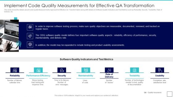 Deploying Quality Assurance QA Transformation Implement Code Quality Measurements Guidelines PDF