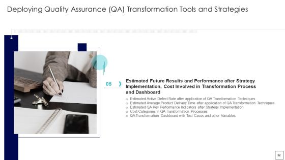 Deploying Quality Assurance QA Transformation Tools And Strategies Ppt PowerPoint Presentation Complete Deck With Slides Slide32