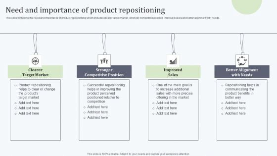 Deploying Revitalization Strategy Enhance Product And Service Sales Need And Importance Of Product Repositioning Rules PDF