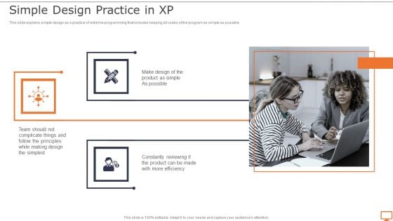 Deploying XP Practices To Enhance Operational Efficiency Simple Design Practice In XP Portrait PDF