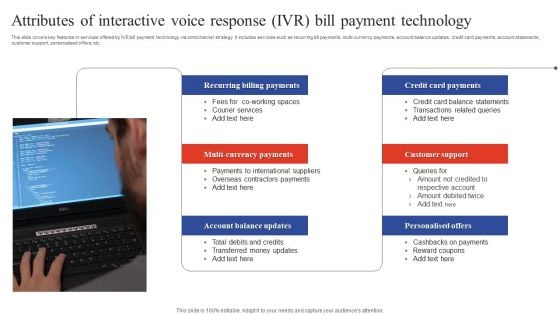 Deployment Of Omnichannel Banking Solutions Attributes Of Interactive Voice Response IVR Bill Payment Brochure PDF