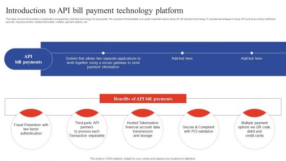 Deployment Of Omnichannel Banking Solutions Introduction To API Bill Payment Technology Platform Inspiration PDF