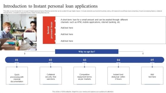 Deployment Of Omnichannel Banking Solutions Introduction To Instant Personal Loan Applications Information PDF