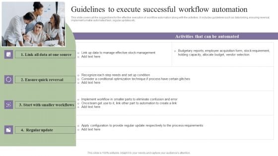 Deployment Of Process Automation To Increase Organisational Performance Guidelines To Execute Successful Diagrams PDF