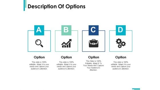 Description Of Options Marketing Ppt PowerPoint Presentation Ideas Picture
