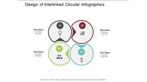 Design Of Interlinked Circular Infographics Ppt PowerPoint Presentation Portfolio Slide Portrait