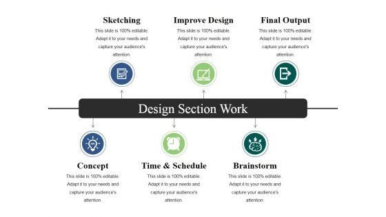 Design Section Work Ppt PowerPoint Presentation Ideas Icon