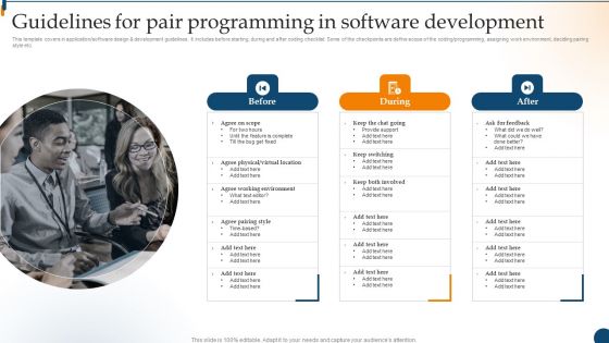 Design Software Playbook Engineers Guidelines For Pair Programming In Software Development Topics PDF