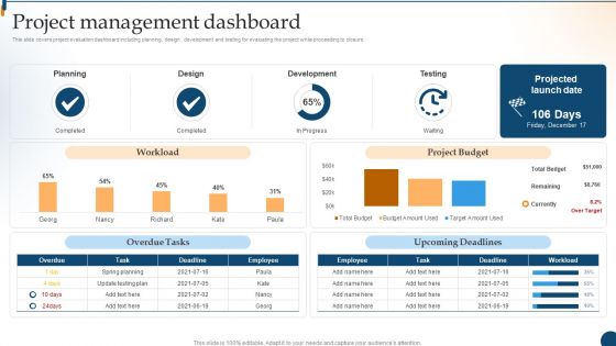 Design Software Playbook Engineers Project Management Dashboard Mockup PDF