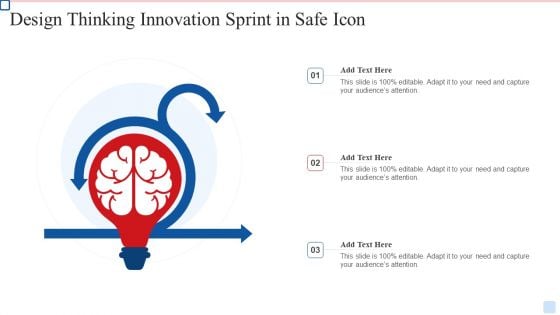 Design Thinking Innovation Sprint In Safe Icon Download PDF