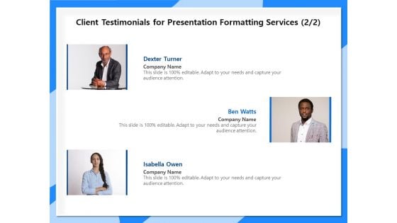 Designing And Editing Solutions Client Testimonials For Presentation Formatting Services Planning Introduction PDF Designing And Editing Solutions Client Testimonials For Presentation Formatting Services Planning Introduction PDF