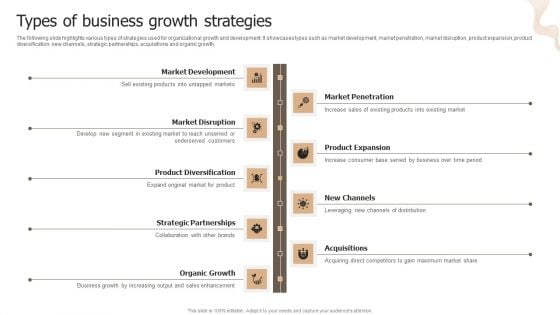 Designing Strategies For Company Growth And Success Types Of Business Growth Strategies Rules PDF