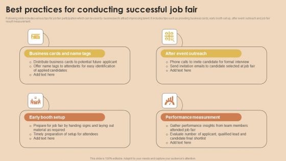 Detailed Guide For Talent Acquisition Best Practices For Conducting Successful Job Fair Diagrams PDF