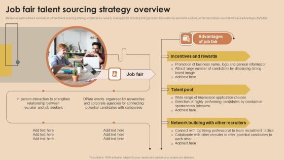 Detailed Guide For Talent Acquisition Job Fair Talent Sourcing Strategy Overview Sample PDF
