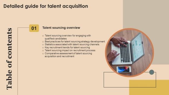 Detailed Guide For Talent Acquisition Table Of Contents Template PDF