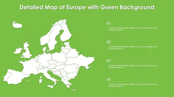 Detailed Map Of Europe With Green Background Structure PDF