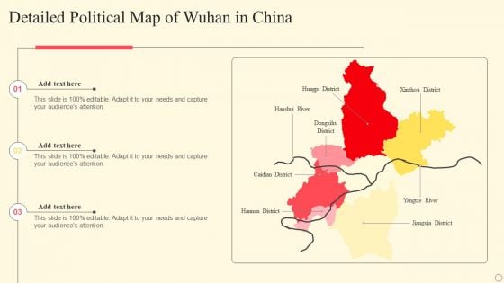 Detailed Political Map Of Wuhan In China Elements PDF