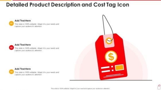 Detailed Product Description And Cost Tag Icon Clipart PDF