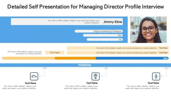 Detailed Self Presentation For Managing Director Profile Interview Ppt PowerPoint Presentation File Professional PDF