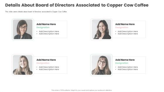 Details About Board Of Directors Associated To Copper Cow Coffee Brochure PDF Details About Board Of Directors Associated To Copper Cow Coffee Brochure PDF
