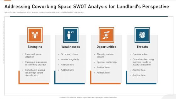 Details About Clients Associated With Our Firm Addressing Coworking Space Swot Analysis For Landlords Perspective Icons PDF