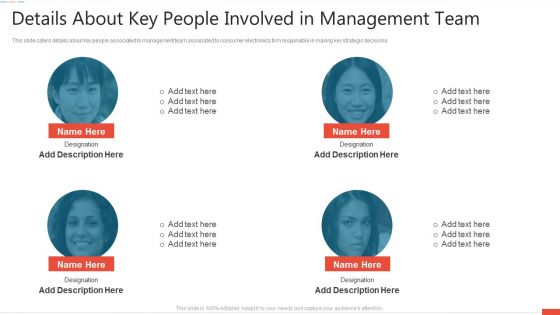 Details About Key People Involved In Management Team Elements PDF