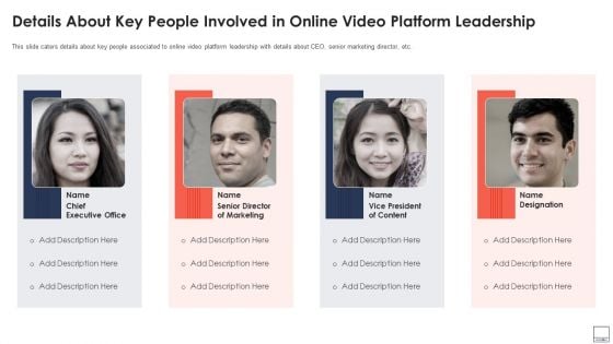 Details About Key People Involved In Online Video Platform Leadership Portrait PDF Details About Key People Involved In Online Video Platform Leadership Portrait PDF