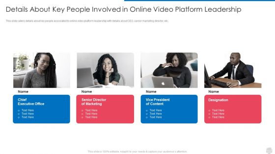 Details About Key People Involved In Online Video Platform Leadership Template PDF