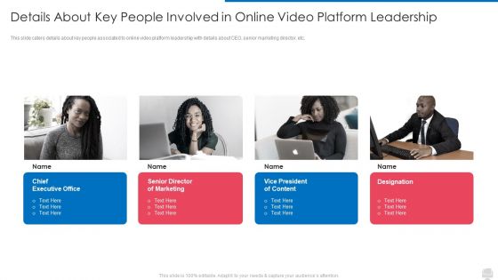 Details About Key People Involved In Online Video Platform Leadership Template PDF Details About Key People Involved In Online Video Platform Leadership Template PDF